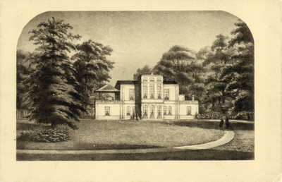 7790 Gezicht op de voorzijde van het huis Zeerust (J.F. Kennedylaan 100) te Baarn.N.B. Omstreeks 1880 is de naam ...